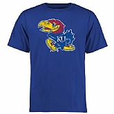 Kansas Jayhawks Big x26 Tall Classic Primary WEM T-Shirt - Blue,baseball caps,new era cap wholesale,wholesale hats
